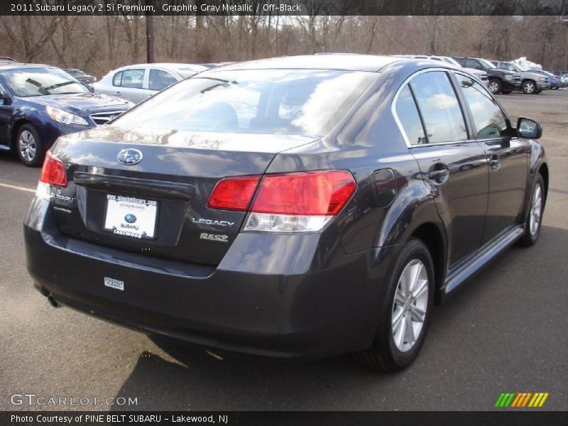 Graphite Gray Metallic / Off-Black 2011 Subaru Legacy 2.5i Premium