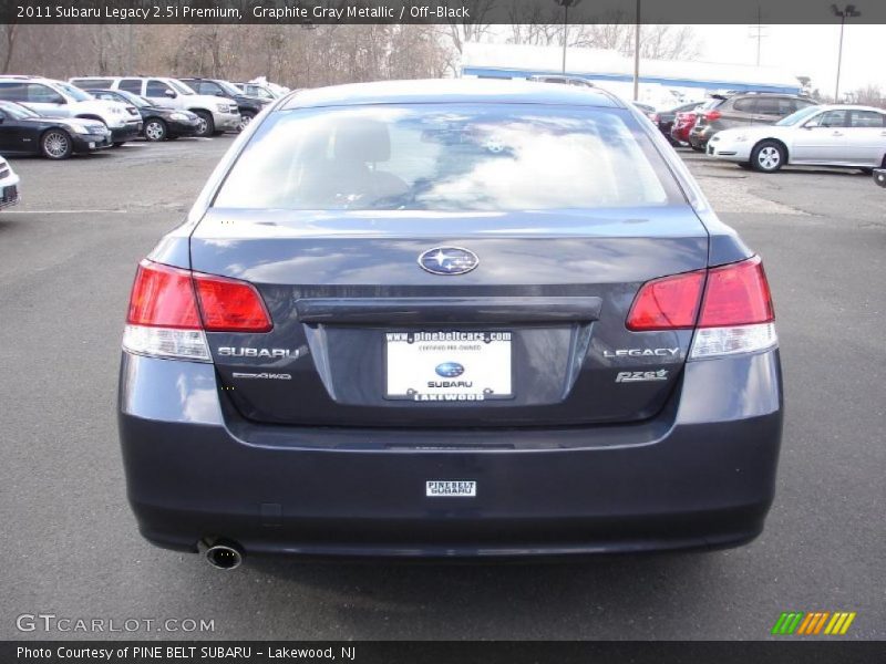 Graphite Gray Metallic / Off-Black 2011 Subaru Legacy 2.5i Premium