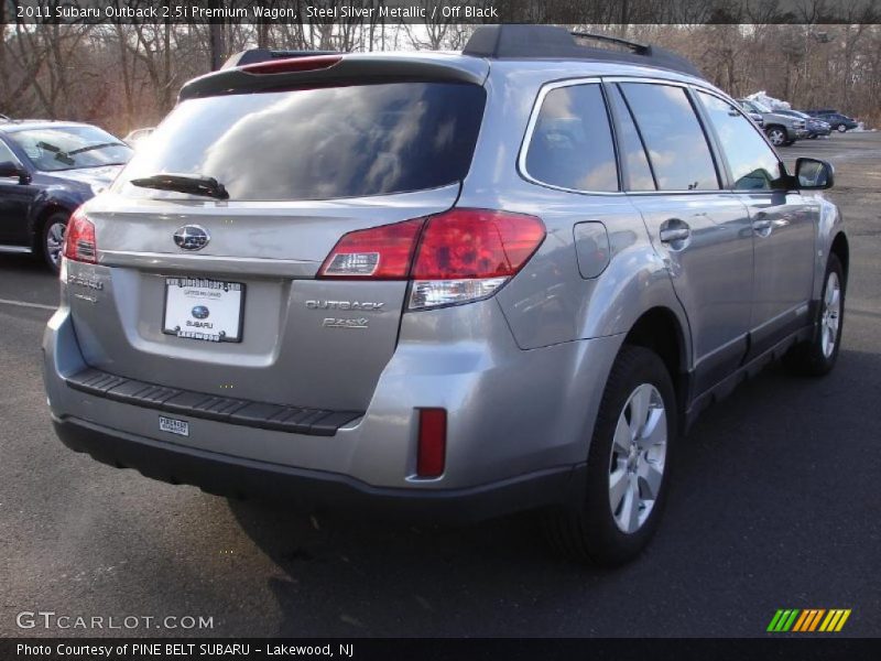 Steel Silver Metallic / Off Black 2011 Subaru Outback 2.5i Premium Wagon
