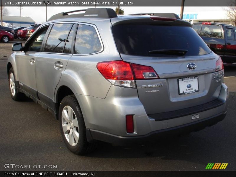 Steel Silver Metallic / Off Black 2011 Subaru Outback 2.5i Premium Wagon