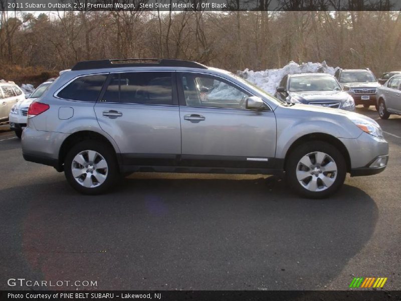 Steel Silver Metallic / Off Black 2011 Subaru Outback 2.5i Premium Wagon