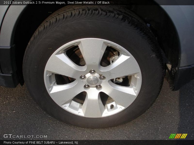 Steel Silver Metallic / Off Black 2011 Subaru Outback 2.5i Premium Wagon