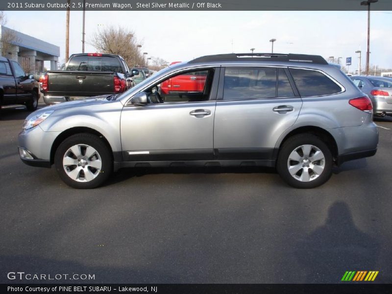 Steel Silver Metallic / Off Black 2011 Subaru Outback 2.5i Premium Wagon