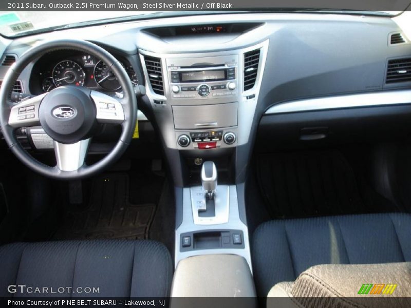 Steel Silver Metallic / Off Black 2011 Subaru Outback 2.5i Premium Wagon