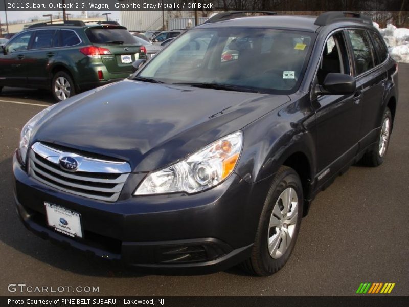 Graphite Gray Metallic / Off Black 2011 Subaru Outback 2.5i Wagon