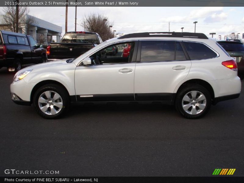Satin White Pearl / Warm Ivory 2011 Subaru Outback 2.5i Premium Wagon