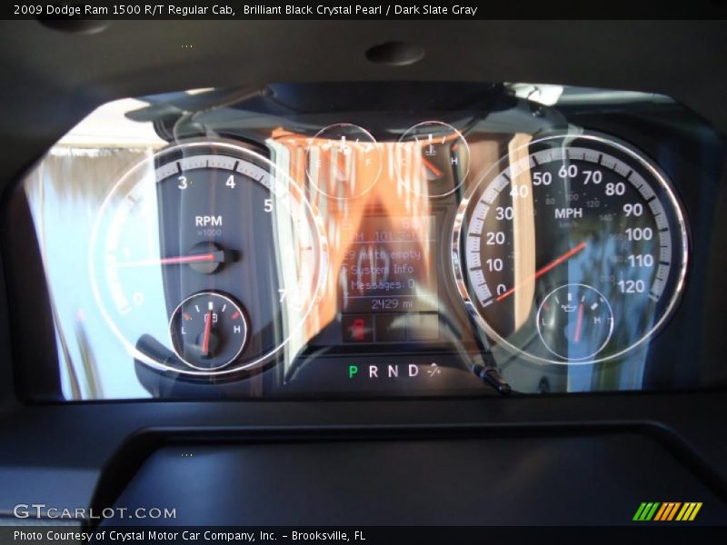 Brilliant Black Crystal Pearl / Dark Slate Gray 2009 Dodge Ram 1500 R/T Regular Cab