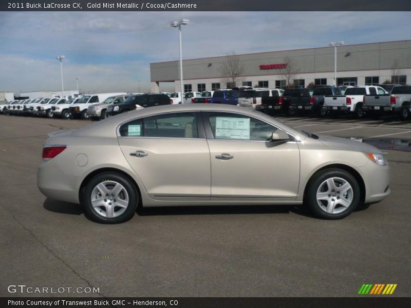 Gold Mist Metallic / Cocoa/Cashmere 2011 Buick LaCrosse CX