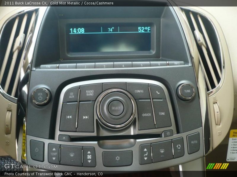 Controls of 2011 LaCrosse CX