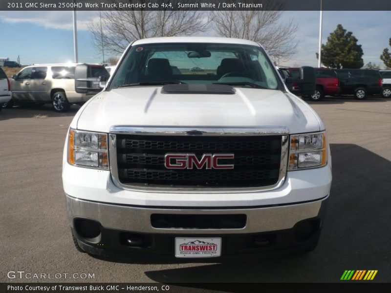 Summit White / Dark Titanium 2011 GMC Sierra 2500HD Work Truck Extended Cab 4x4