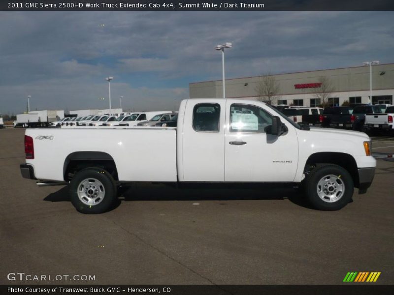 Summit White / Dark Titanium 2011 GMC Sierra 2500HD Work Truck Extended Cab 4x4