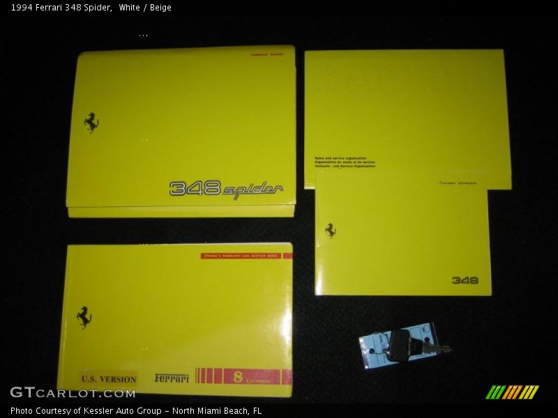 White / Beige 1994 Ferrari 348 Spider