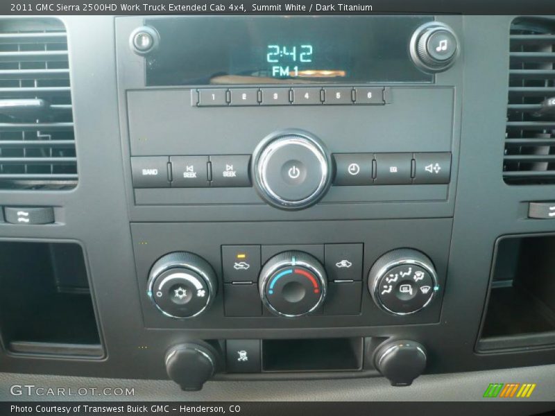 Controls of 2011 Sierra 2500HD Work Truck Extended Cab 4x4