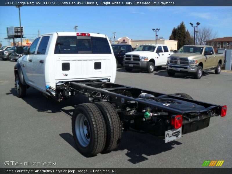Bright White / Dark Slate/Medium Graystone 2011 Dodge Ram 4500 HD SLT Crew Cab 4x4 Chassis