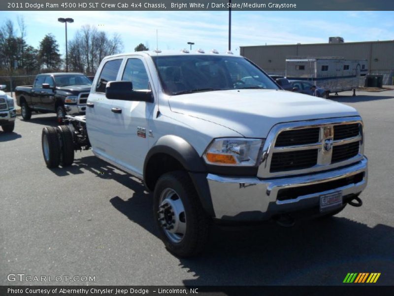 Bright White / Dark Slate/Medium Graystone 2011 Dodge Ram 4500 HD SLT Crew Cab 4x4 Chassis