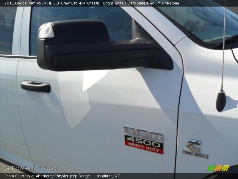 Bright White / Dark Slate/Medium Graystone 2011 Dodge Ram 4500 HD SLT Crew Cab 4x4 Chassis