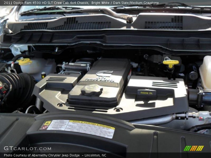  2011 Ram 4500 HD SLT Crew Cab 4x4 Chassis Engine - 6.7 Liter OHV 24-Valve Cummins Turbo-Diesel Inline 6 Cylinder