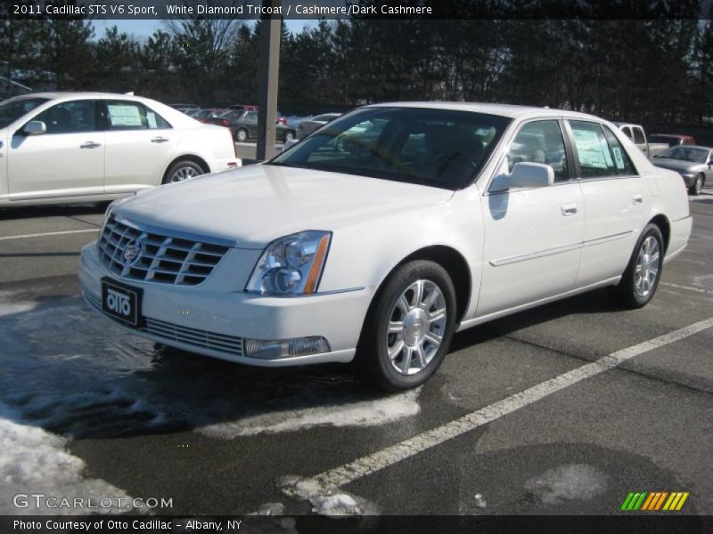 White Diamond Tricoat / Cashmere/Dark Cashmere 2011 Cadillac STS V6 Sport