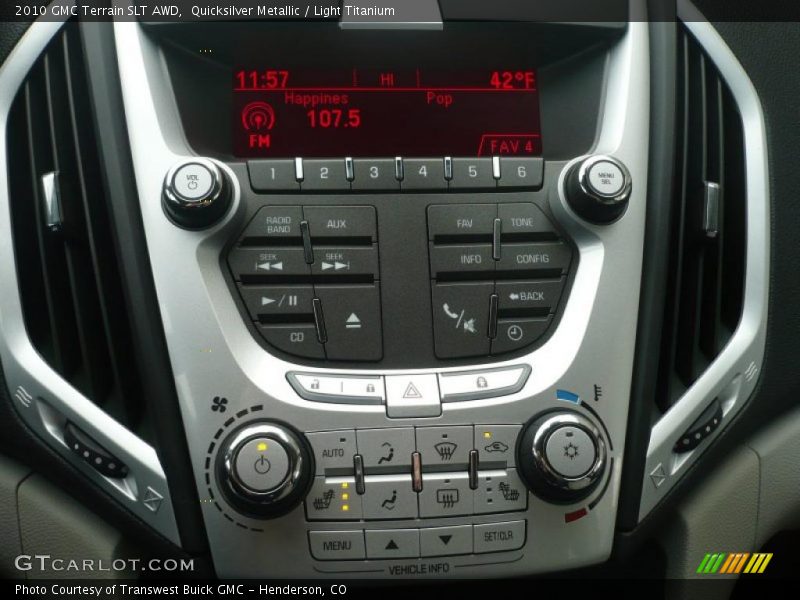 Controls of 2010 Terrain SLT AWD