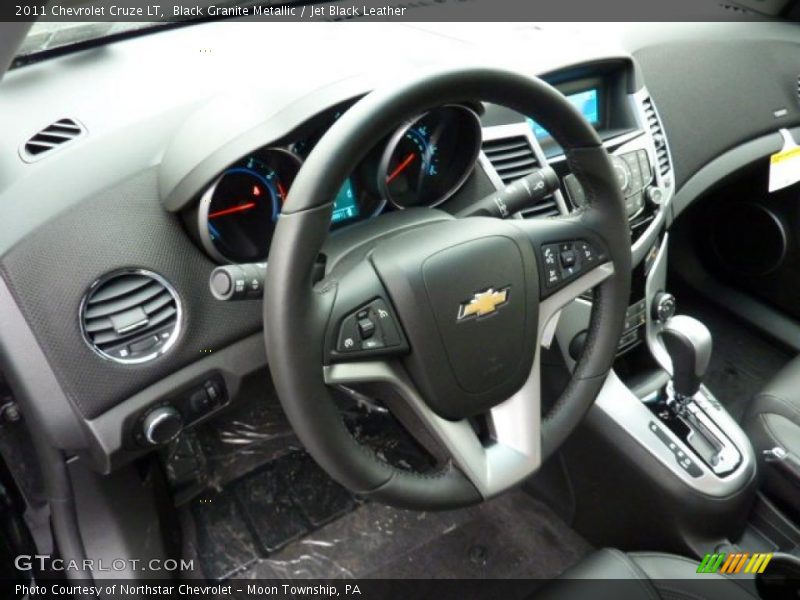 Black Granite Metallic / Jet Black Leather 2011 Chevrolet Cruze LT