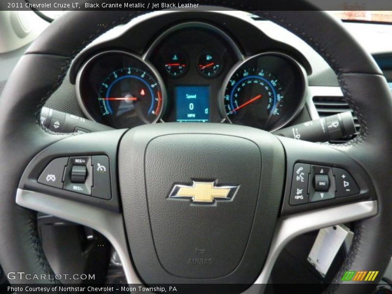 Black Granite Metallic / Jet Black Leather 2011 Chevrolet Cruze LT