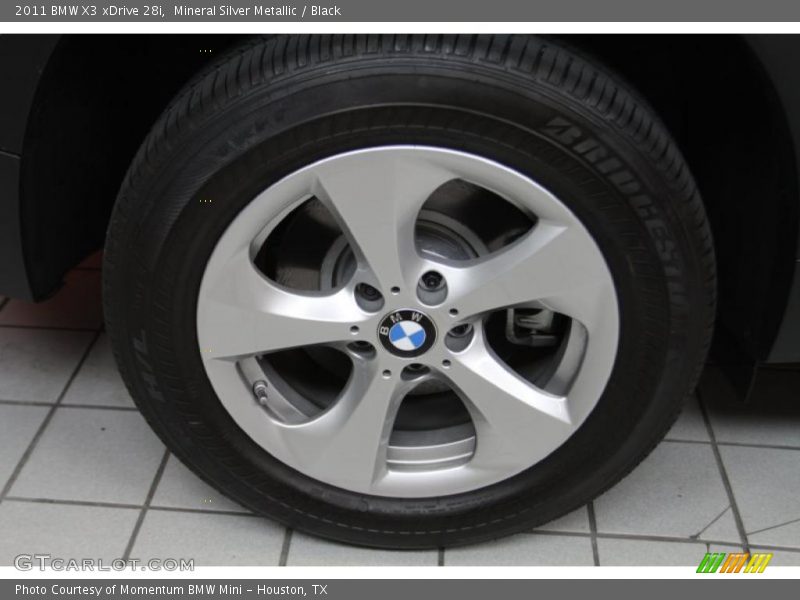 Mineral Silver Metallic / Black 2011 BMW X3 xDrive 28i