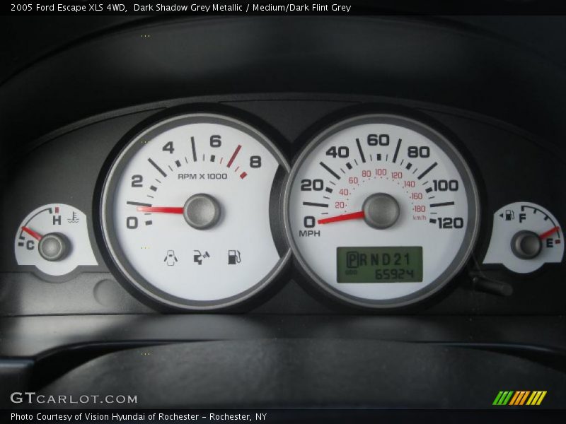 Dark Shadow Grey Metallic / Medium/Dark Flint Grey 2005 Ford Escape XLS 4WD