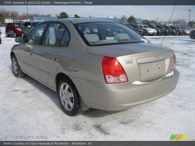 Champagne Metallic / Beige 2005 Hyundai Elantra GLS Sedan