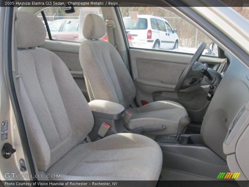 Champagne Metallic / Beige 2005 Hyundai Elantra GLS Sedan