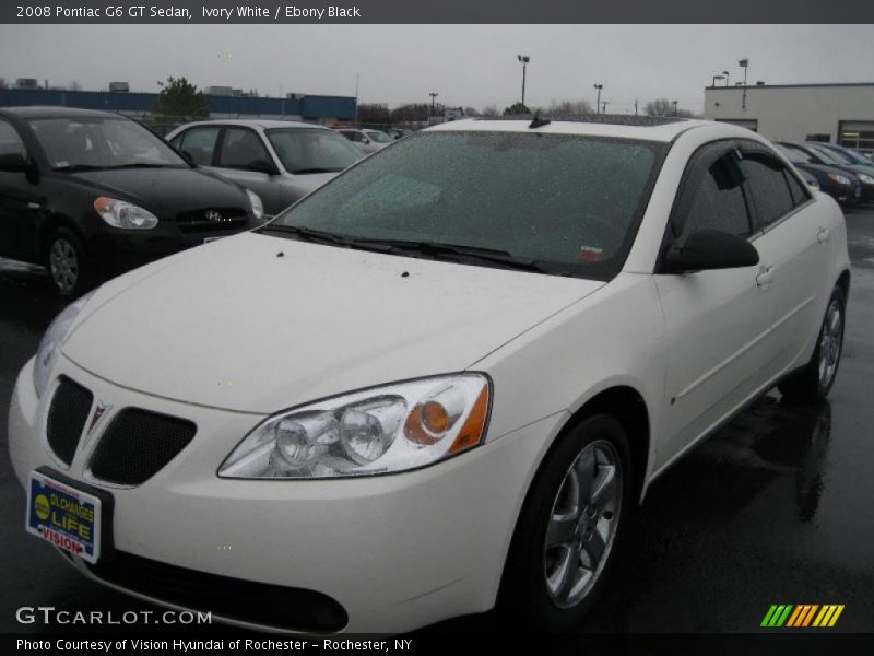 Ivory White / Ebony Black 2008 Pontiac G6 GT Sedan