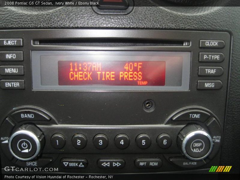 Ivory White / Ebony Black 2008 Pontiac G6 GT Sedan
