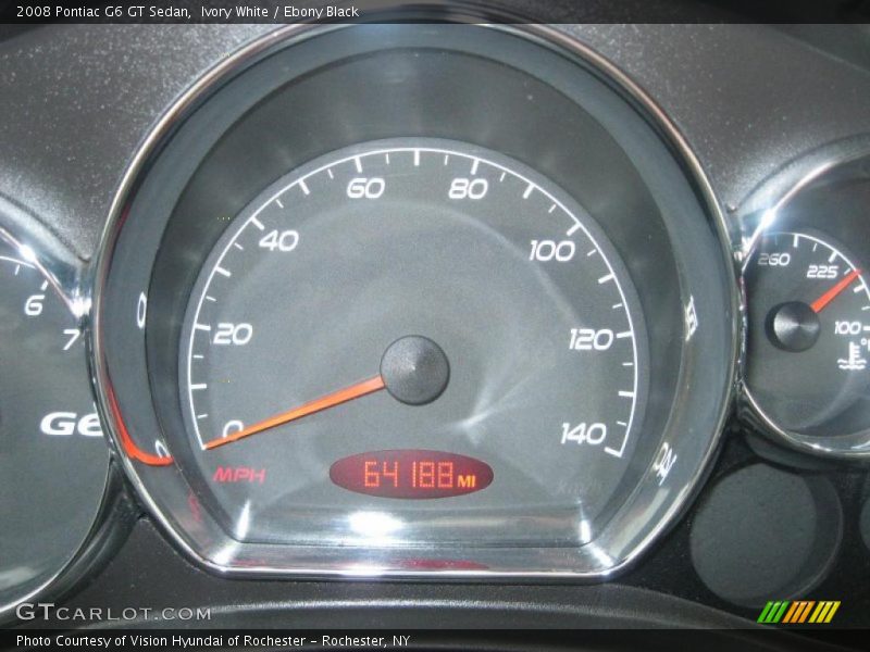 Ivory White / Ebony Black 2008 Pontiac G6 GT Sedan