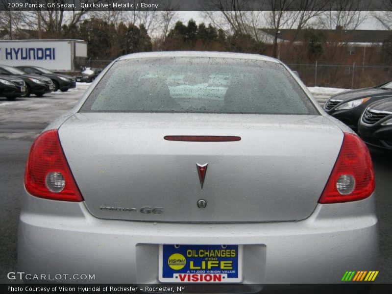 Quicksilver Metallic / Ebony 2009 Pontiac G6 Sedan