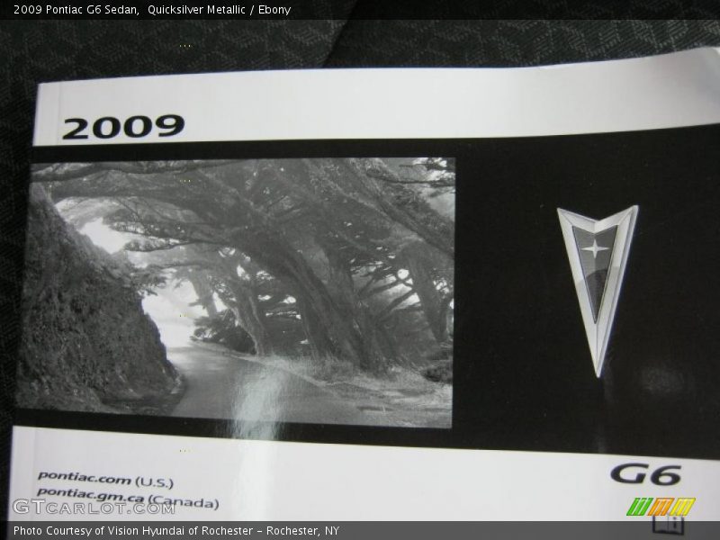 Quicksilver Metallic / Ebony 2009 Pontiac G6 Sedan