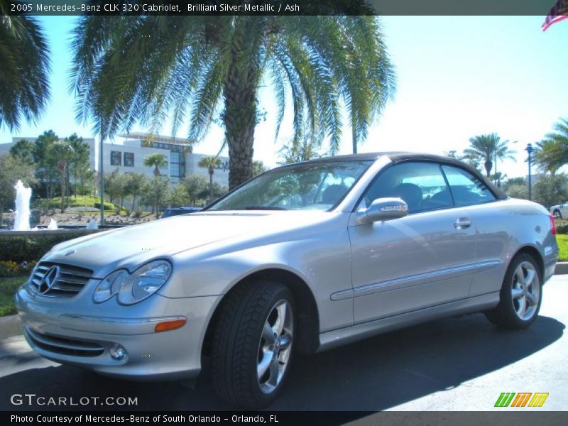 Brilliant Silver Metallic / Ash 2005 Mercedes-Benz CLK 320 Cabriolet