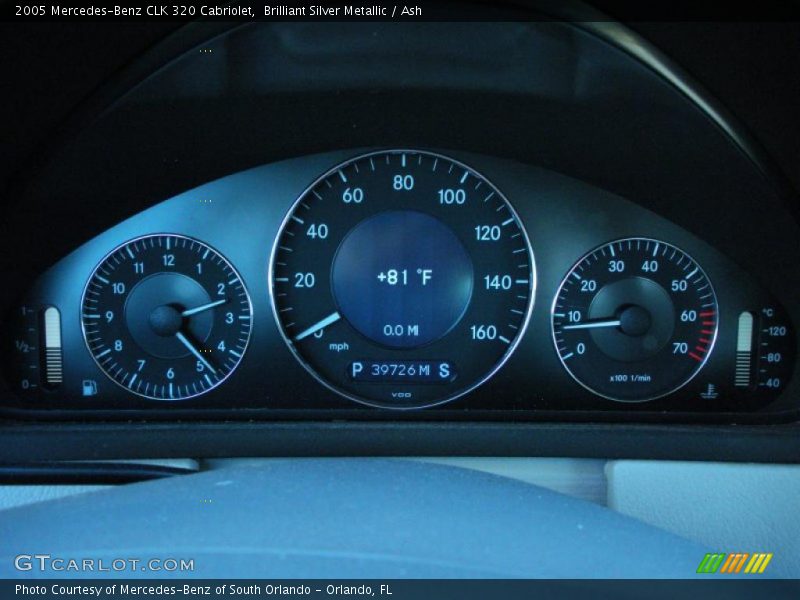  2005 CLK 320 Cabriolet 320 Cabriolet Gauges