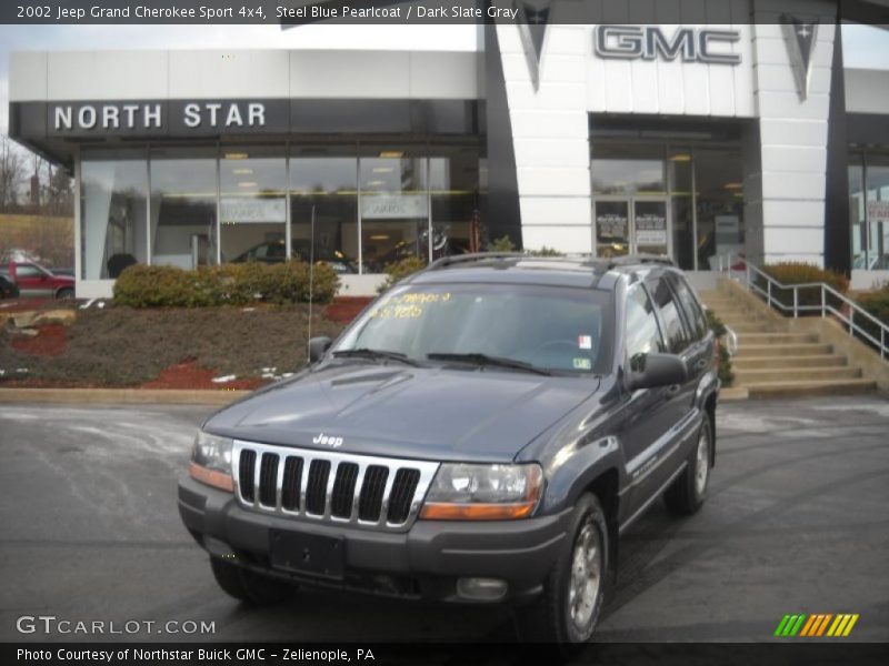 Steel Blue Pearlcoat / Dark Slate Gray 2002 Jeep Grand Cherokee Sport 4x4