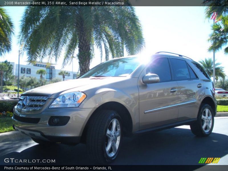 Sand Beige Metallic / Macadamia 2008 Mercedes-Benz ML 350 4Matic