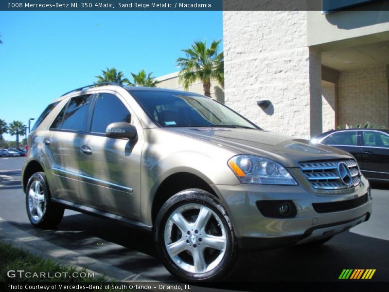 Sand Beige Metallic / Macadamia 2008 Mercedes-Benz ML 350 4Matic