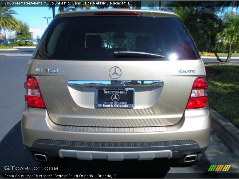 Sand Beige Metallic / Macadamia 2008 Mercedes-Benz ML 350 4Matic