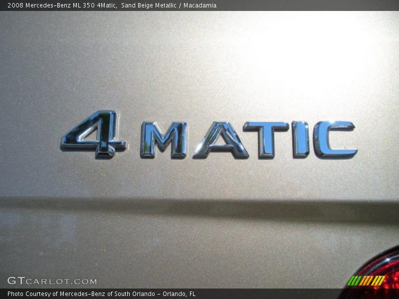 Sand Beige Metallic / Macadamia 2008 Mercedes-Benz ML 350 4Matic