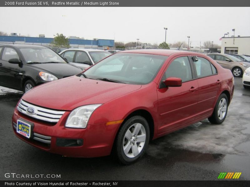 Redfire Metallic / Medium Light Stone 2008 Ford Fusion SE V6