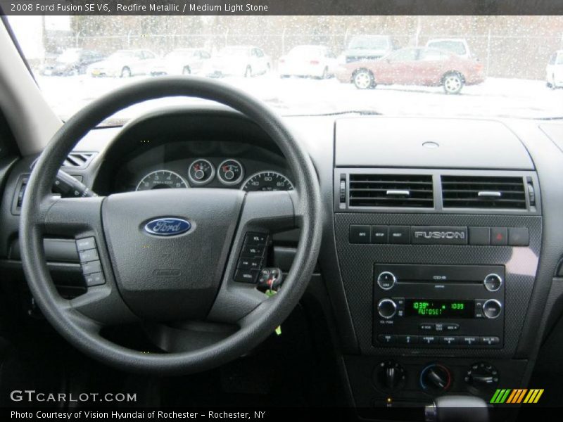 Redfire Metallic / Medium Light Stone 2008 Ford Fusion SE V6