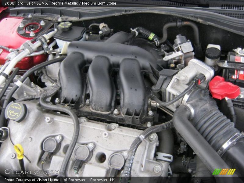 Redfire Metallic / Medium Light Stone 2008 Ford Fusion SE V6
