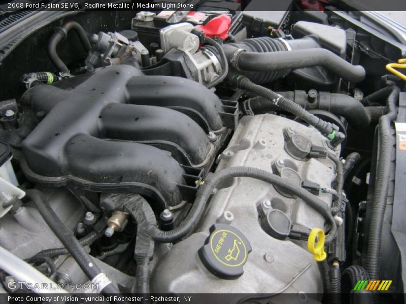 Redfire Metallic / Medium Light Stone 2008 Ford Fusion SE V6