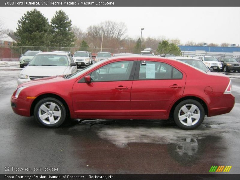 Redfire Metallic / Medium Light Stone 2008 Ford Fusion SE V6