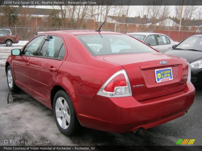 Redfire Metallic / Medium Light Stone 2008 Ford Fusion SE V6
