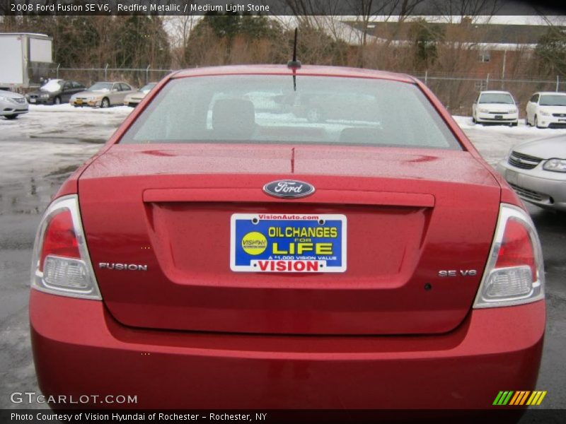 Redfire Metallic / Medium Light Stone 2008 Ford Fusion SE V6