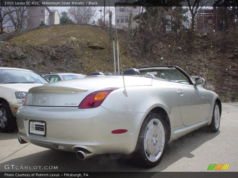Millennium Silver Metallic / Black 2003 Lexus SC 430