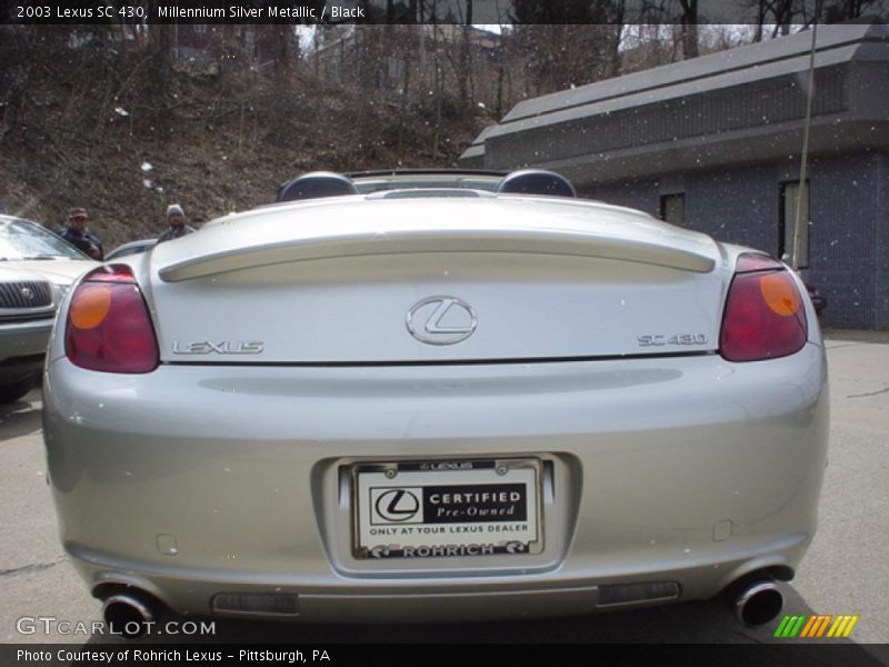 Millennium Silver Metallic / Black 2003 Lexus SC 430